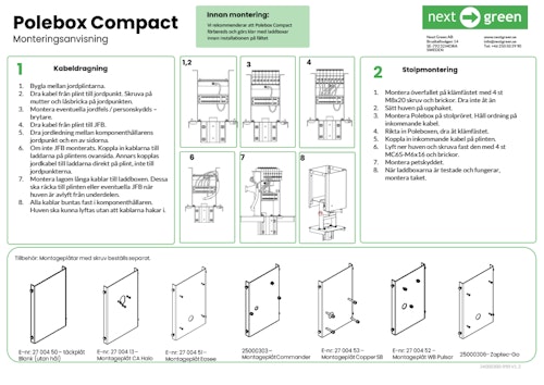 Next Green Polebox Compact monteringsanvisning (SE & EN)