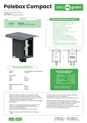 Polebox Compact produktblad (SE)