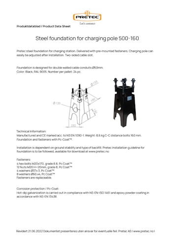 Steel foundation product sheet