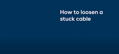Felsökning: att få loss en kabel som är fast (EN)