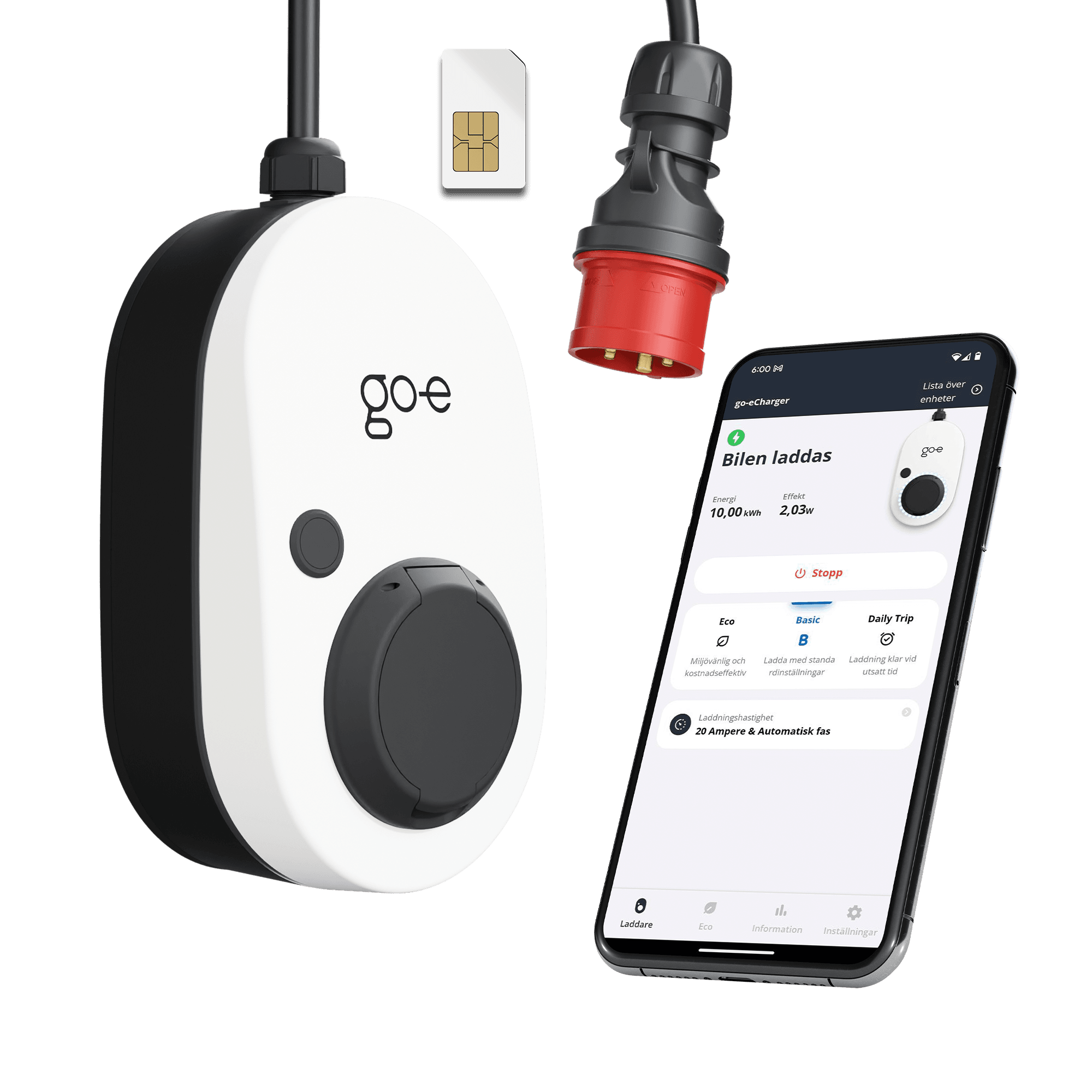 Smartladda med go-e-appen